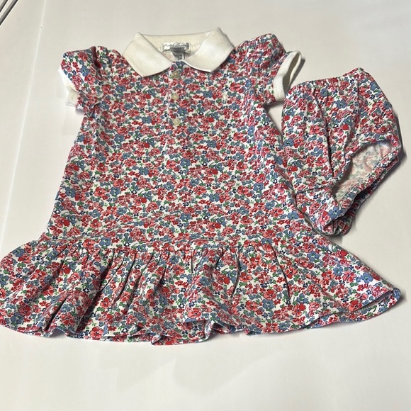 Ralph Lauren Other - Ralph Lauren Red and Green Ruffled Sundress with Peter Pan Collar